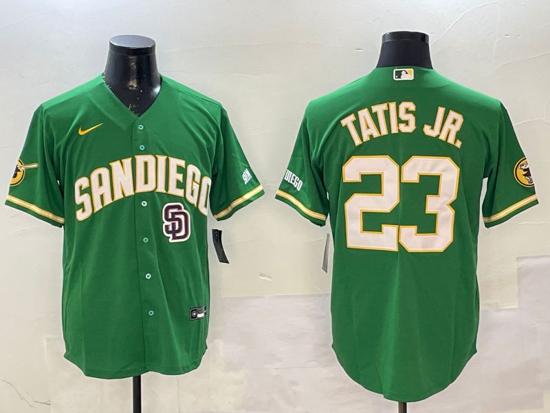 Men San Diego Padres #23 Tatis jr Green Jointly Name Game Nike 2025 MLB Jersey style 4->san diego padres->MLB Jersey